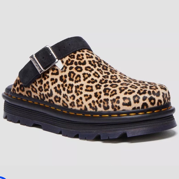 Dr. Martens ZebZag Mule Leopard Hair On Bronx Suede Women’s Size 8 NEW! RARE!!! - Picture 1 of 11